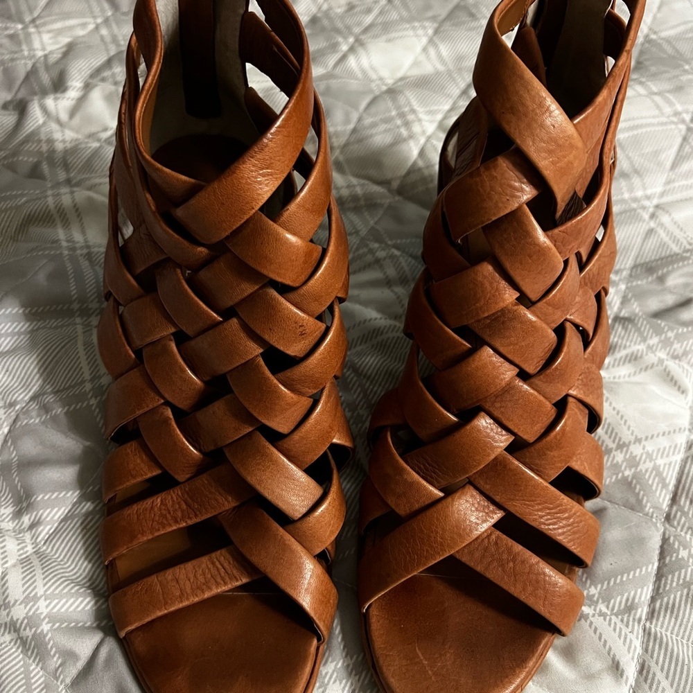 Kenneth Cole Charlene Women's Brown Leather heeled Sandals